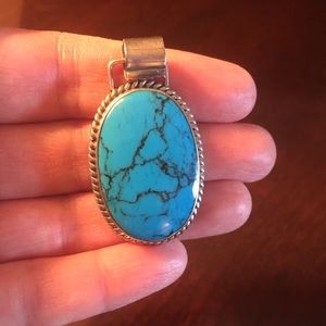 Turquoise stone charm..